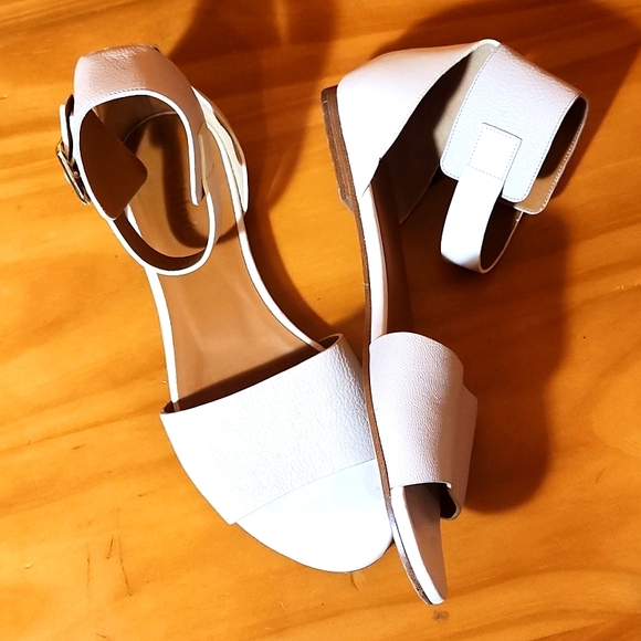 Chloé Cream Leather Ankle Strap Flats - Picture 3 of 14